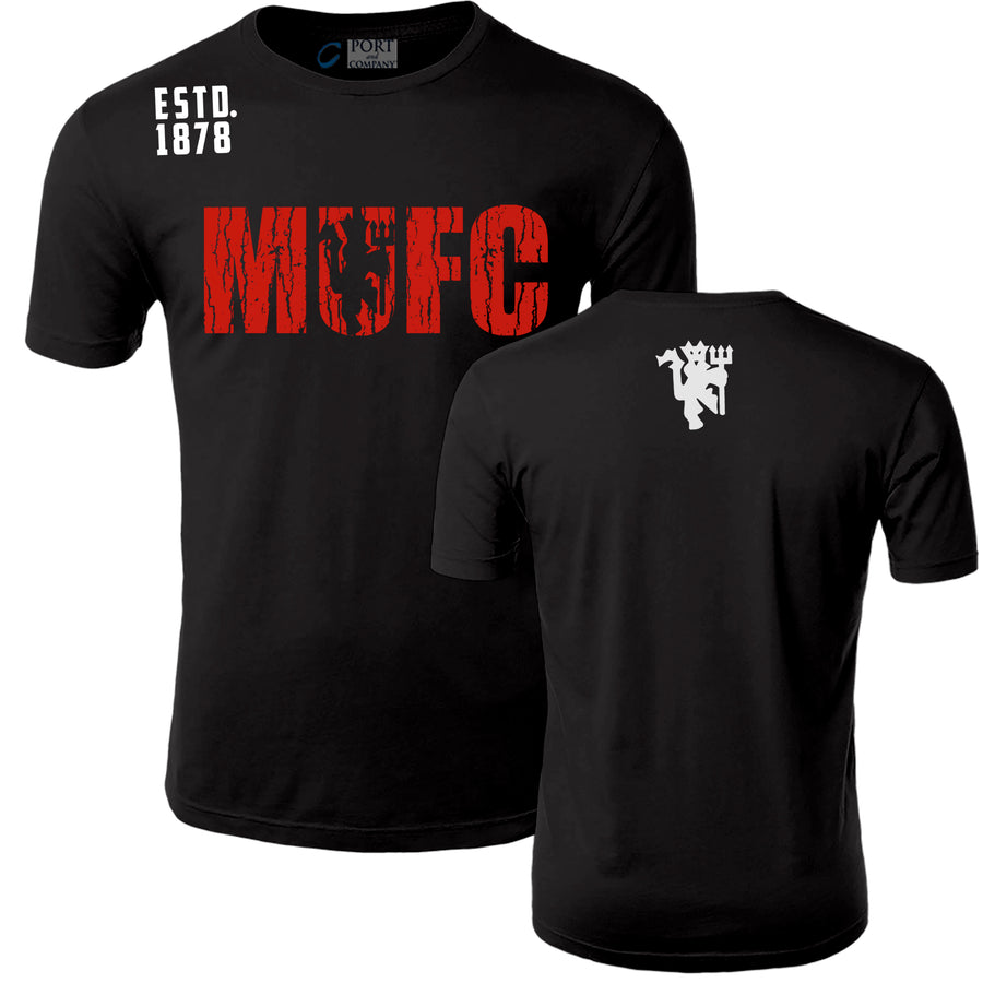 Manchester United MUFC Soccer Fifa World Cup Footbal Futbol Cotton T-Shirt .1878 Back Design