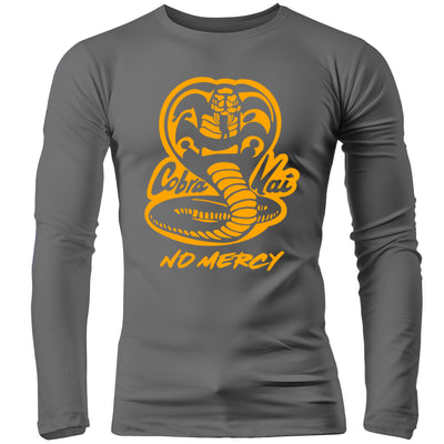 Cobra Kai Karate Kid No Mercy mma ufc venum bjj nhb Adult Rash Guard Compression Long Sleeve Shirt