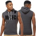 MUFC Manchester United Fifa World Cup Adult Sleeveless Hoody Fleece Pullover Black Heather