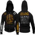 Cobra Kai Karate Kid Netflix Series Dodge Challenger Edition No Mercy Fear Pain Defeat Does Not Exist In This Dojo Adult Zip Up Hoodie