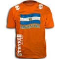 ARGENTINA FIFA WORLD CUP SOCCER MMA FLAG T-SHIRT ORANGE