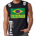 BRAZIL FIFA WORLD CUP SOCCER MMA MUSCLE SHIRT BLACK
