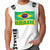BRAZIL FIFA WORLD CUP SOCCER MMA MUSCLE SHIRTWHITE