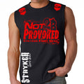 NOT 2B PROVOKED MMA MENS MUSCLE SHIRT BLACK RED