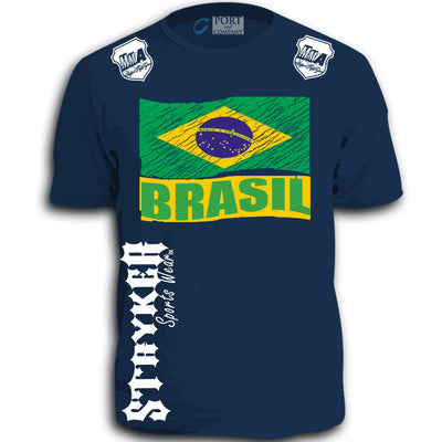 BRASIL FIFA WORLD CUP SOCCER FLAG CREST MENS SHIRT BRAZIL