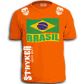 BRASIL FIFA WORLD CUP SOCCER FLAG CREST MENS SHIRT BRAZIL