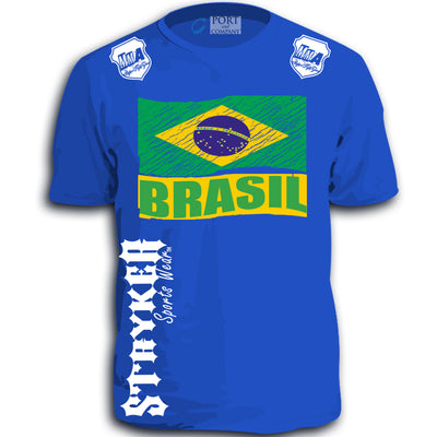 BRASIL FIFA WORLD CUP SOCCER FLAG CREST MENS SHIRT BRAZIL