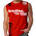 Brazilian Jiu Jitsu Stryker Muscle Sleeveless Shirt Red