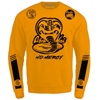 Cobra Kai Karate Kid Netflix Series Chest Fighting Fist Design No Mercy Adult Crewneck Sweatshirt