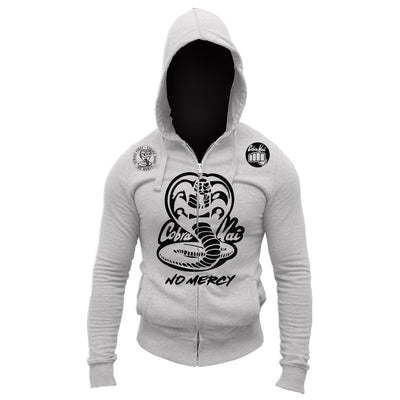 Cobra Kai No Mercy 80's Movie The Karate Kid Youtube Show Adult Full Zip-Up Hoodie Sweatshirt White