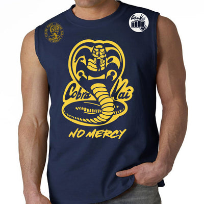 Cobra Kai No Mercy 80's youtube show Karate kid ufc mma striker Muscle Tank Top Navy