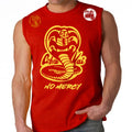 Cobra Kai No Mercy 80's youtube show Karate kid ufc mma striker Muscle Tank Top Red Gold Logos