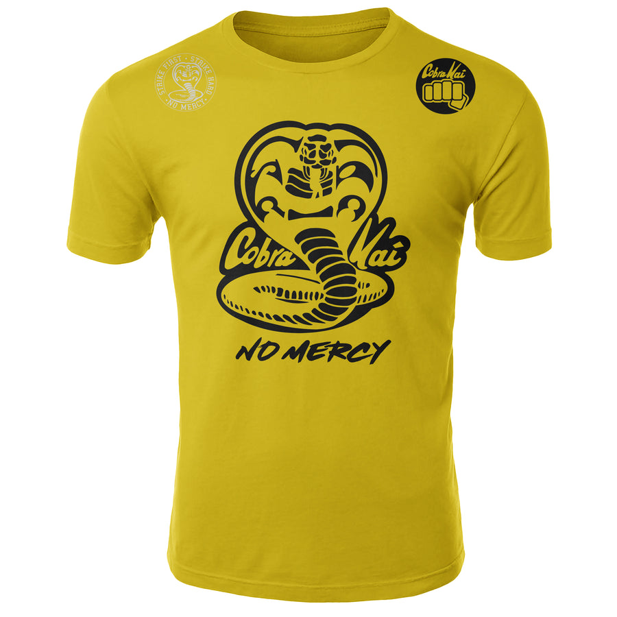 Cobra Kai No Mercy The Karate Kid MMA Fighters Adult T-Shirt Yellow