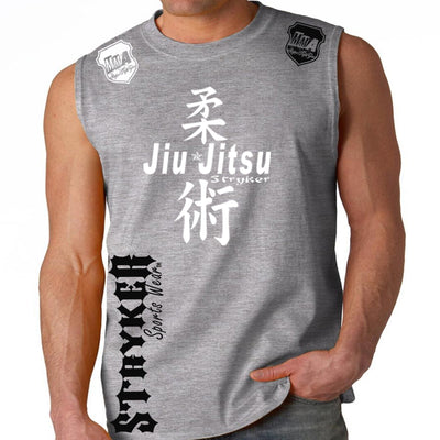 JIU JITSU STRYKER MMA MENS MUSCLE SHIRT GRAY