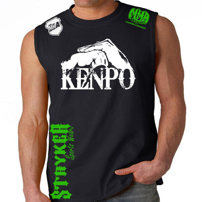 Kenpo Style Stryker Muscle Sleeveless Shirt BLACK / GREEN