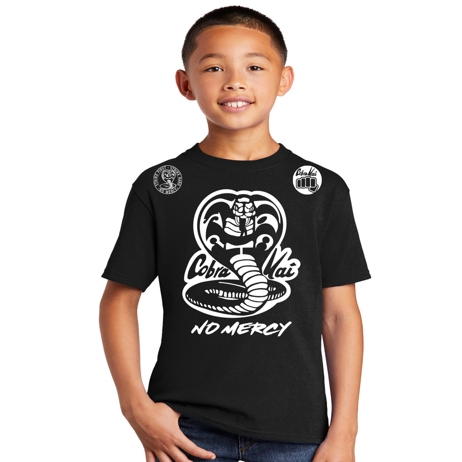 New Cobra Kai No Mercy Karate Kid ufc mma Youth Size Kids Shirt Top