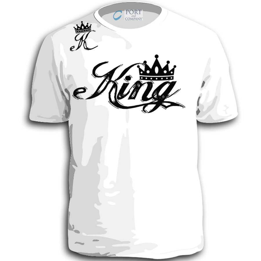KING MENS ADULT FUNNY T-SHIRT WHITE