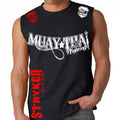 MUAY THAI FIGHTING STRYKER MMA MENS MUSCLE SHIRT BLACK