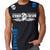 STRYKER FIGHT GEAR DEAD MANS SKULL MMA FIGHTERS MUSCLE SHIRT BLACK BLUE LOGOS