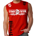 STRYKER FIGHT GEAR DEAD MANS SKULL MMA FIGHTERS MUSCLE SHIRT RED