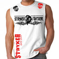 STRYKER FIGHT GEAR DEAD MANS SKULL MMA FIGHTERS MUSCLE SHIRT WHITE
