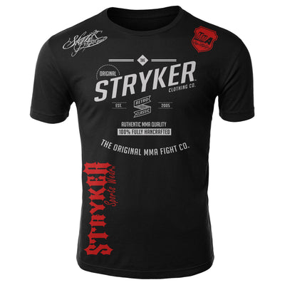 STRYKER THE ORIGINAL MMA CLOTHING COMPANY ADULT SHIRT BLACK