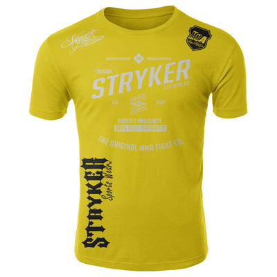 STRYKER THE ORIGINAL MMA CLOTHING COMPANY ADULT SHIRT YELLOW