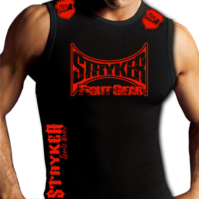 STRYKER FIGHT GEAR ADULT MMA MUSCLE SHIRT BLACK