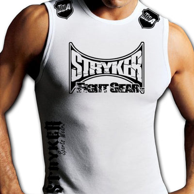 STRYKER FIGHT GEAR ADULT MMA MUSCLE SHIRT WHITE