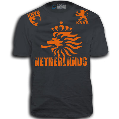 THE NETHERLANDS FIFA WORLD CUP ADULT SOCCER FLAG T-SHIRT GRAY TEE