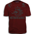 THE NETHERLANDS FIFA WORLD CUP ADULT SOCCER FLAG T-SHIRT MAROON RED