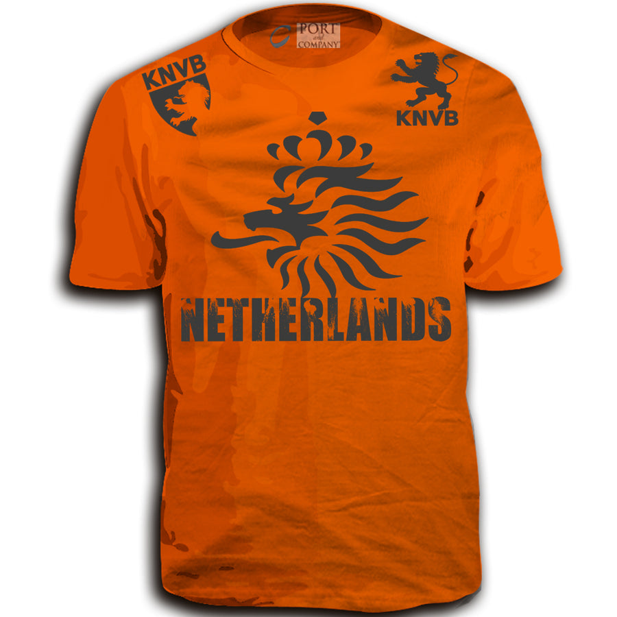 THE NETHERLANDS FIFA WORLD CUP ADULT SOCCER FLAG T-SHIRT ORANGE TEAM