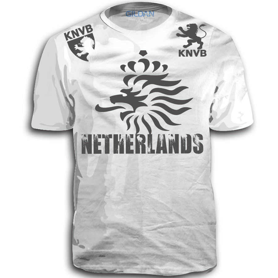 THE NETHERLANDS FIFA WORLD CUP ADULT SOCCER FLAG T-SHIRT WHITE